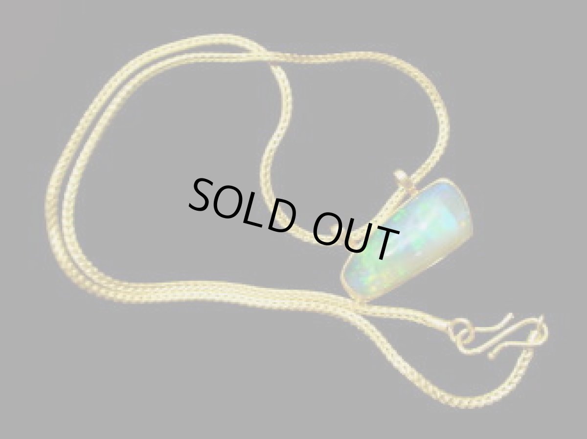 画像2: Ｋ18ヤワ産オパールペンダント (2)