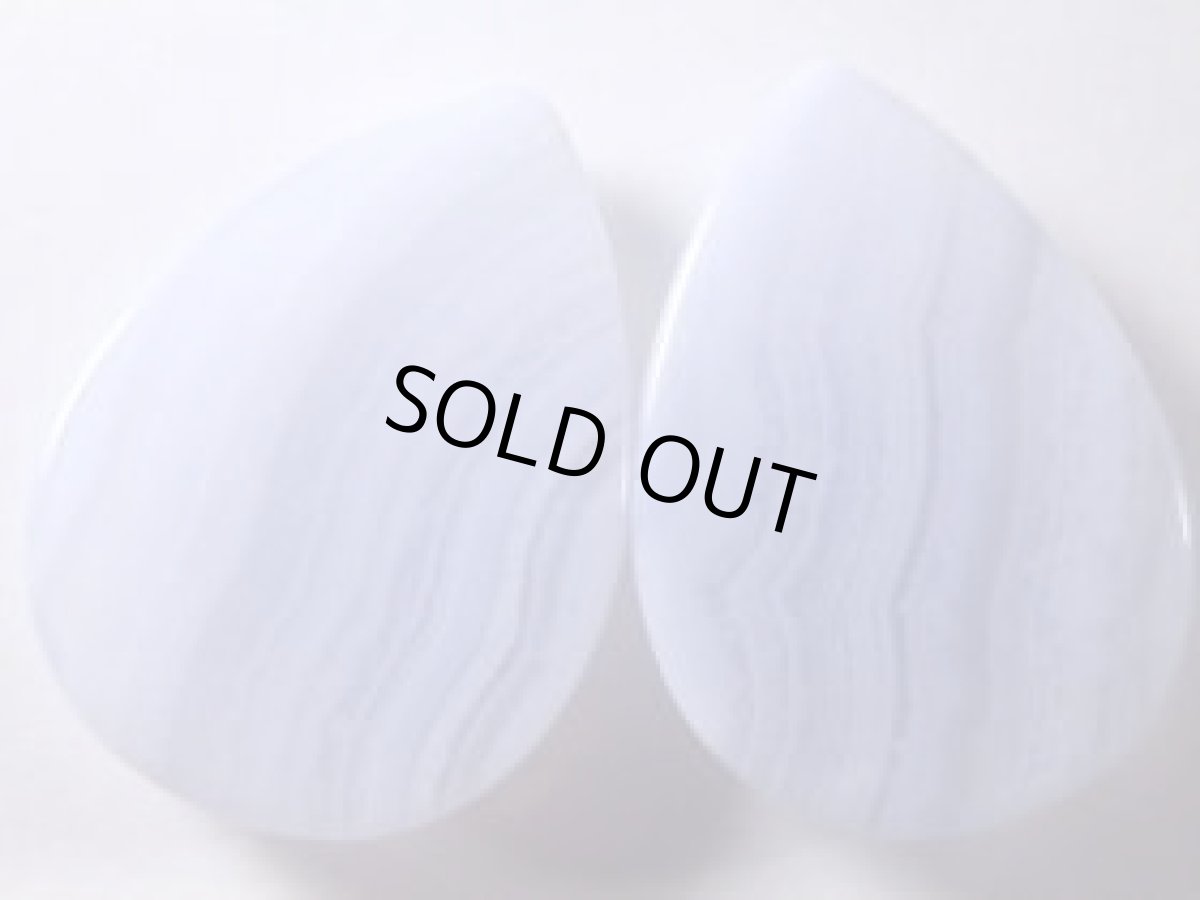 画像2: ブルーレースカボッションペア　28.5ct (2)