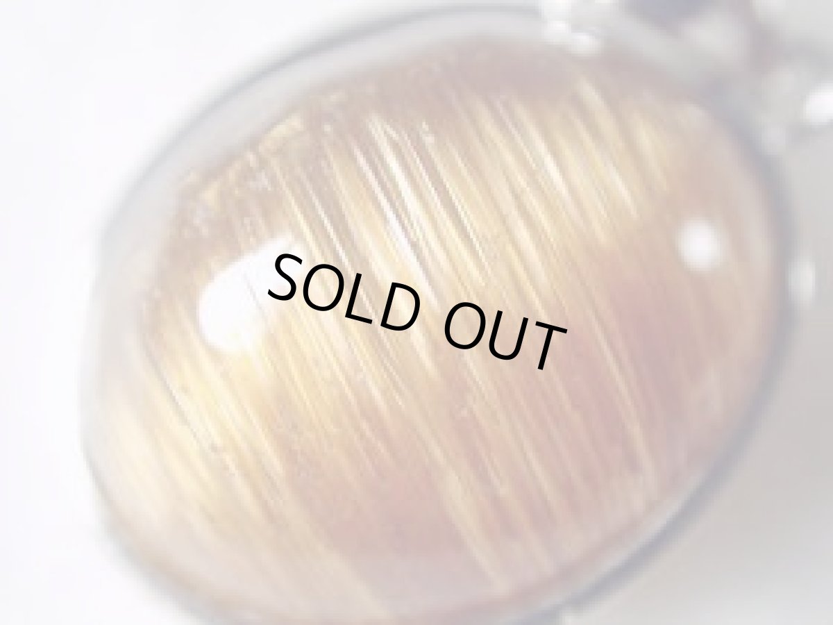 画像2: レッドルチルキャッツアイペンダント (2)