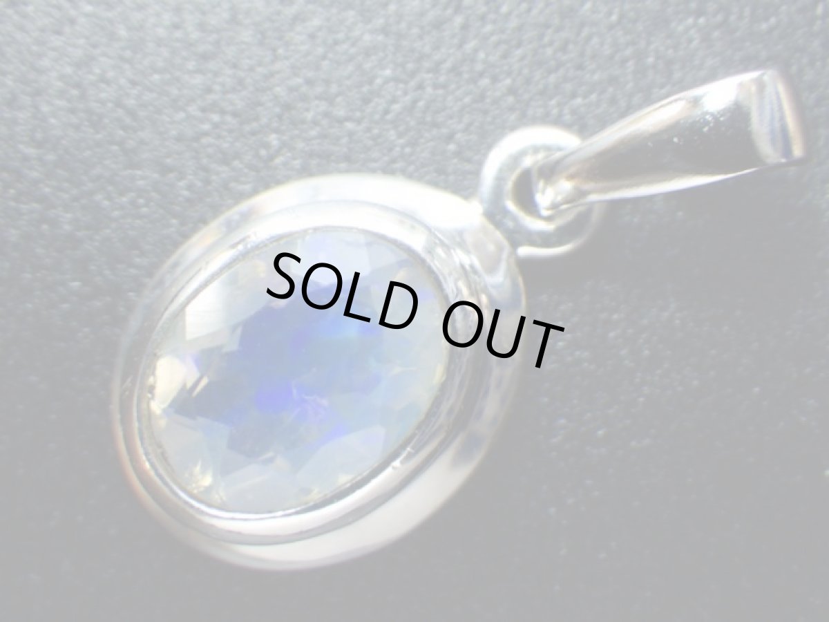 画像2: エチオピアオパールシルバーペンダントトップB (2)