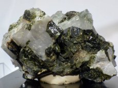 画像1: 福島県中津川産水晶／緑簾石 (1)