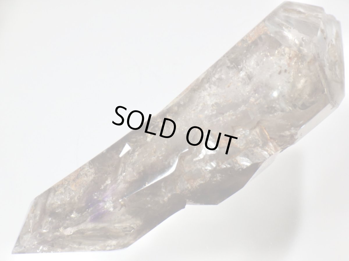 画像4: ブラジル産水入りスモーキーアメジストカテドラル磨き (4)