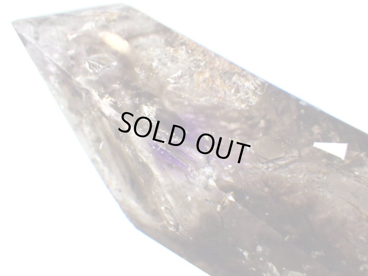 画像6: ブラジル産水入りスモーキーアメジストカテドラル磨き (6)