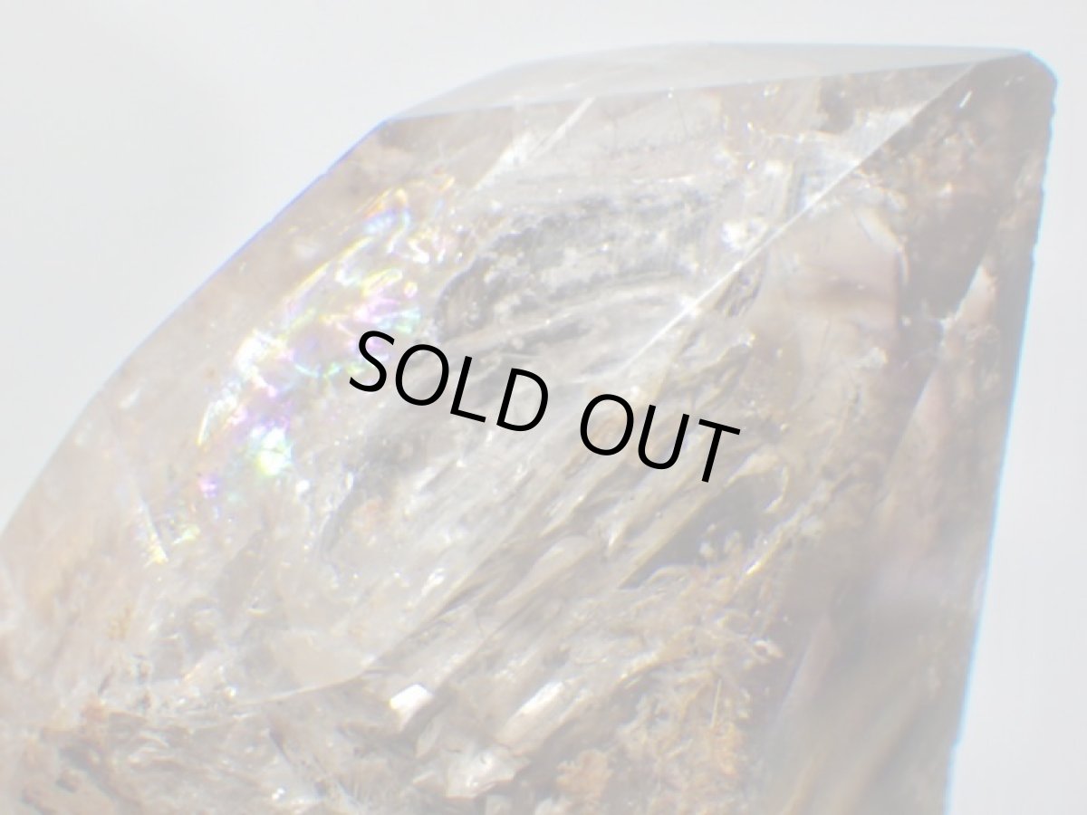 画像12: ブラジル産水入りスモーキーアメジストカテドラル磨き (12)