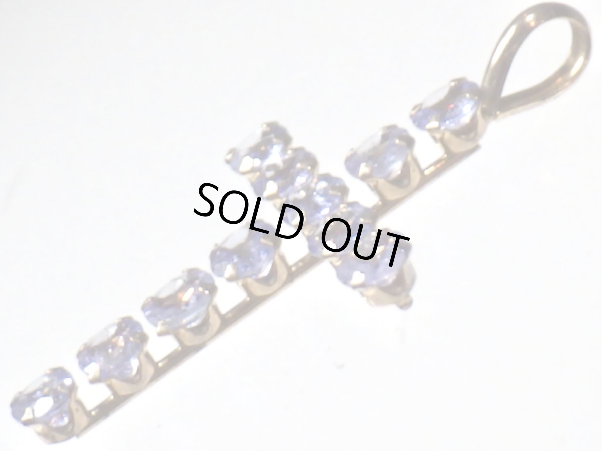 画像2: Ｋ14タンザナイトクロスペンダント (2)