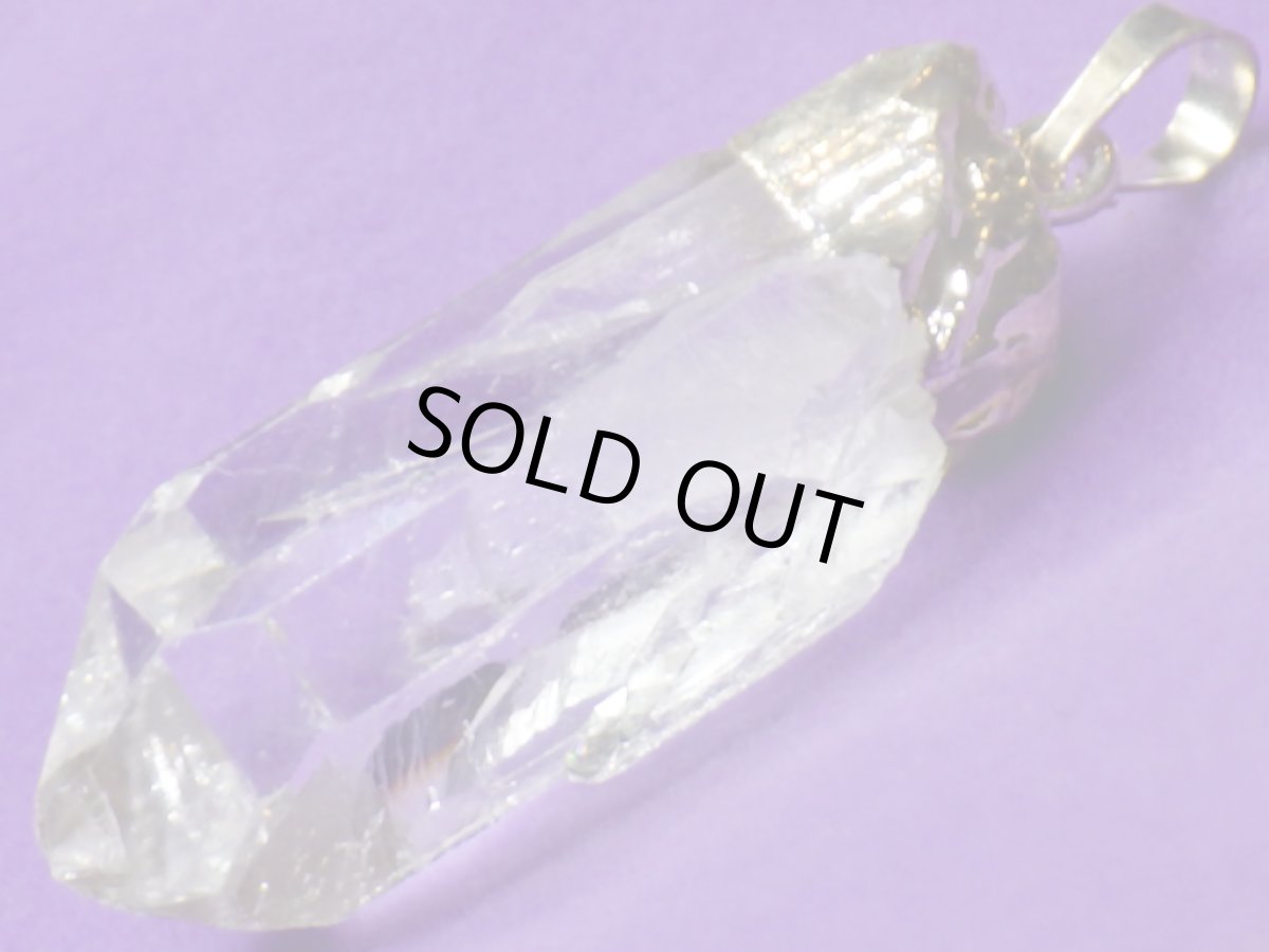 画像2: 925SV水晶原石ペンダントＥ (2)