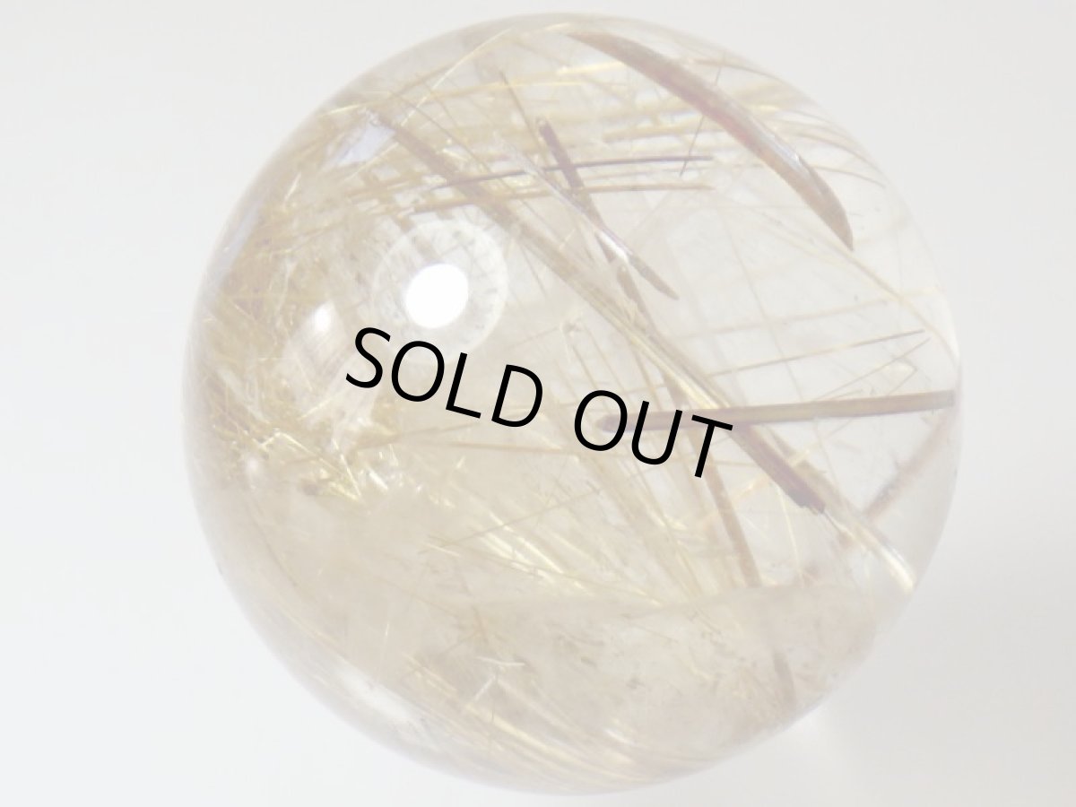 画像4: ゴールデンルチルクォーツ丸玉 (4)