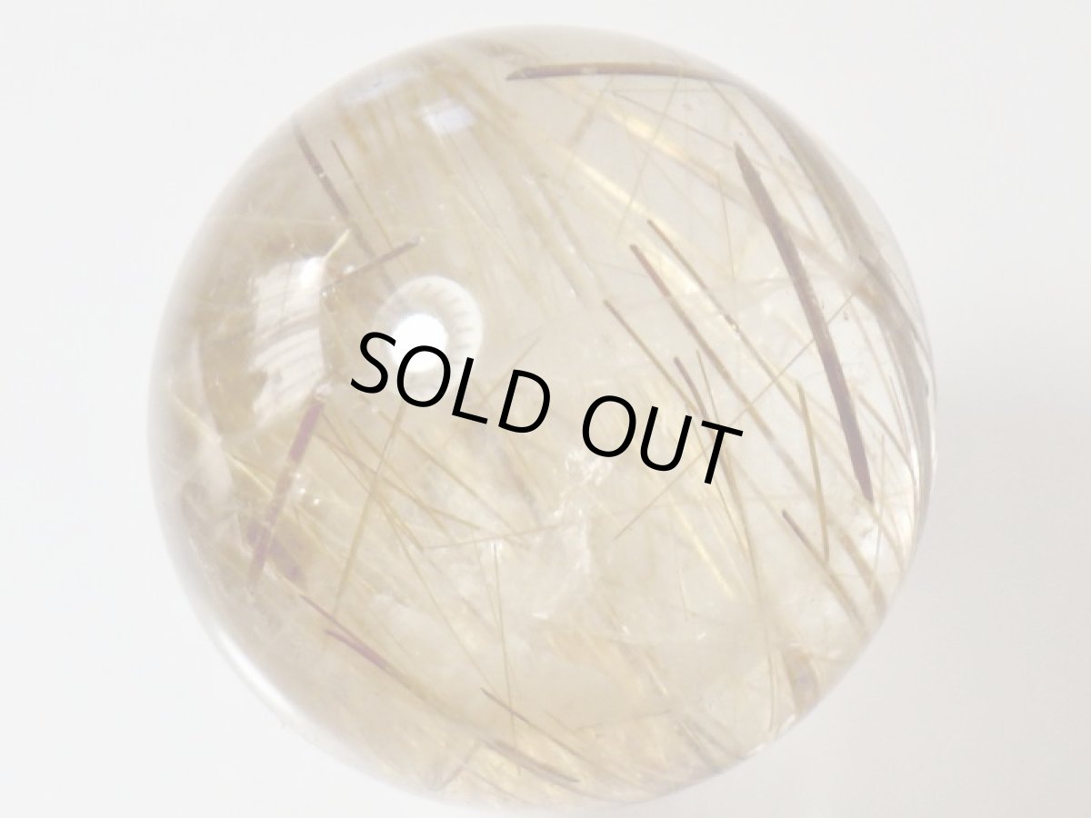 画像5: ゴールデンルチルクォーツ丸玉 (5)