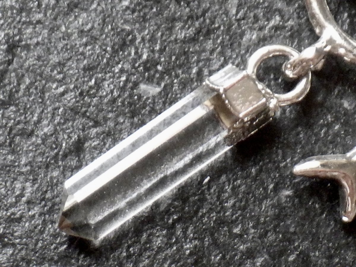 画像3: 925SVいるか水晶ペンダント (3)