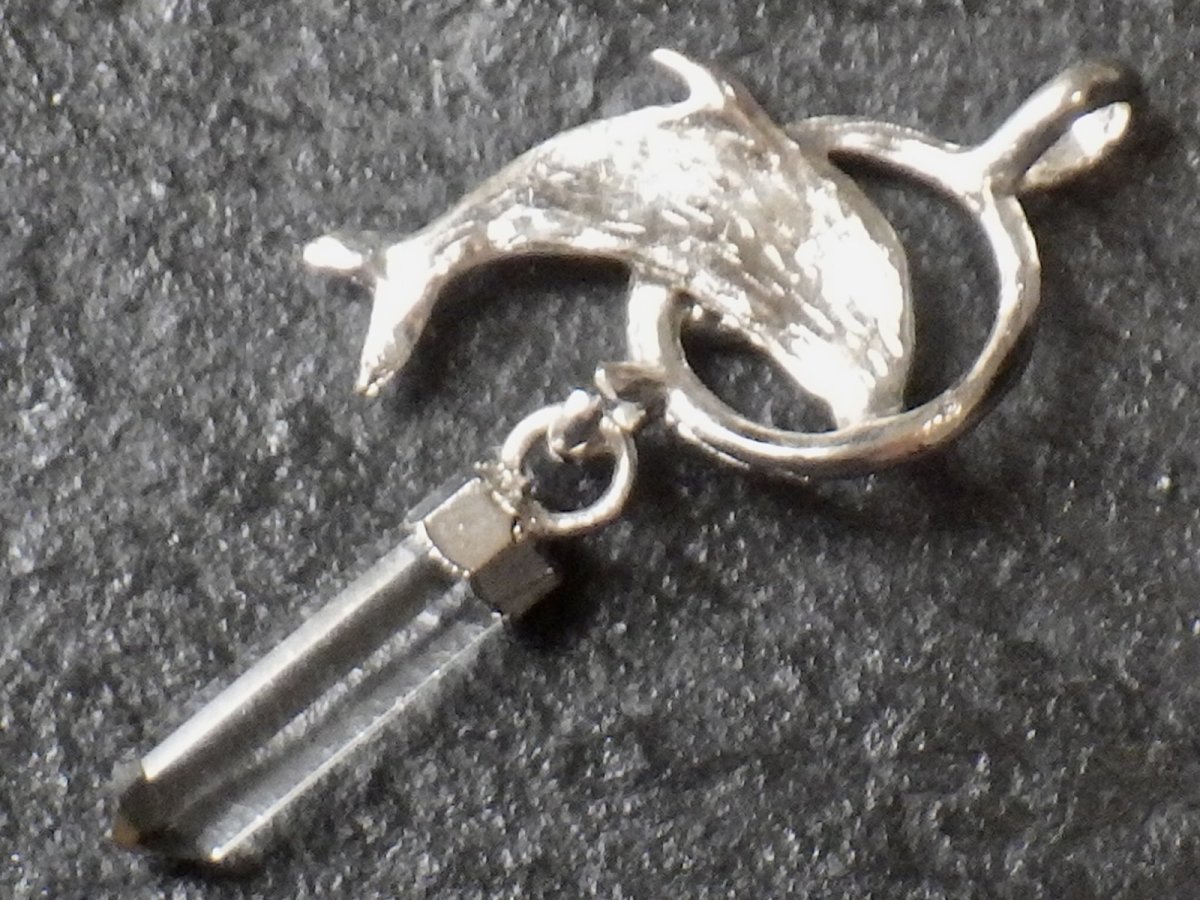 画像2: 925SVいるか水晶ペンダント (2)