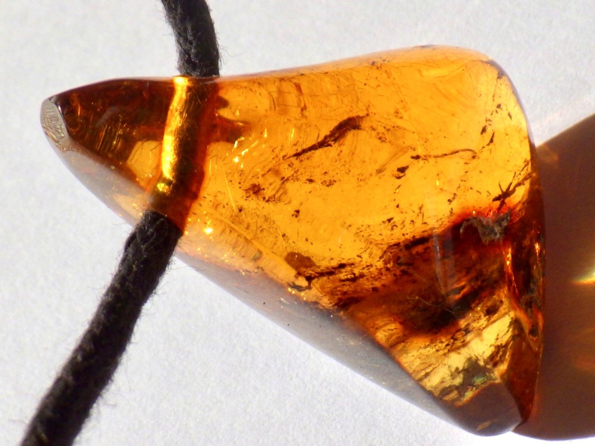 画像2: メキシコ産ブルーアンバーペンダントB (2)