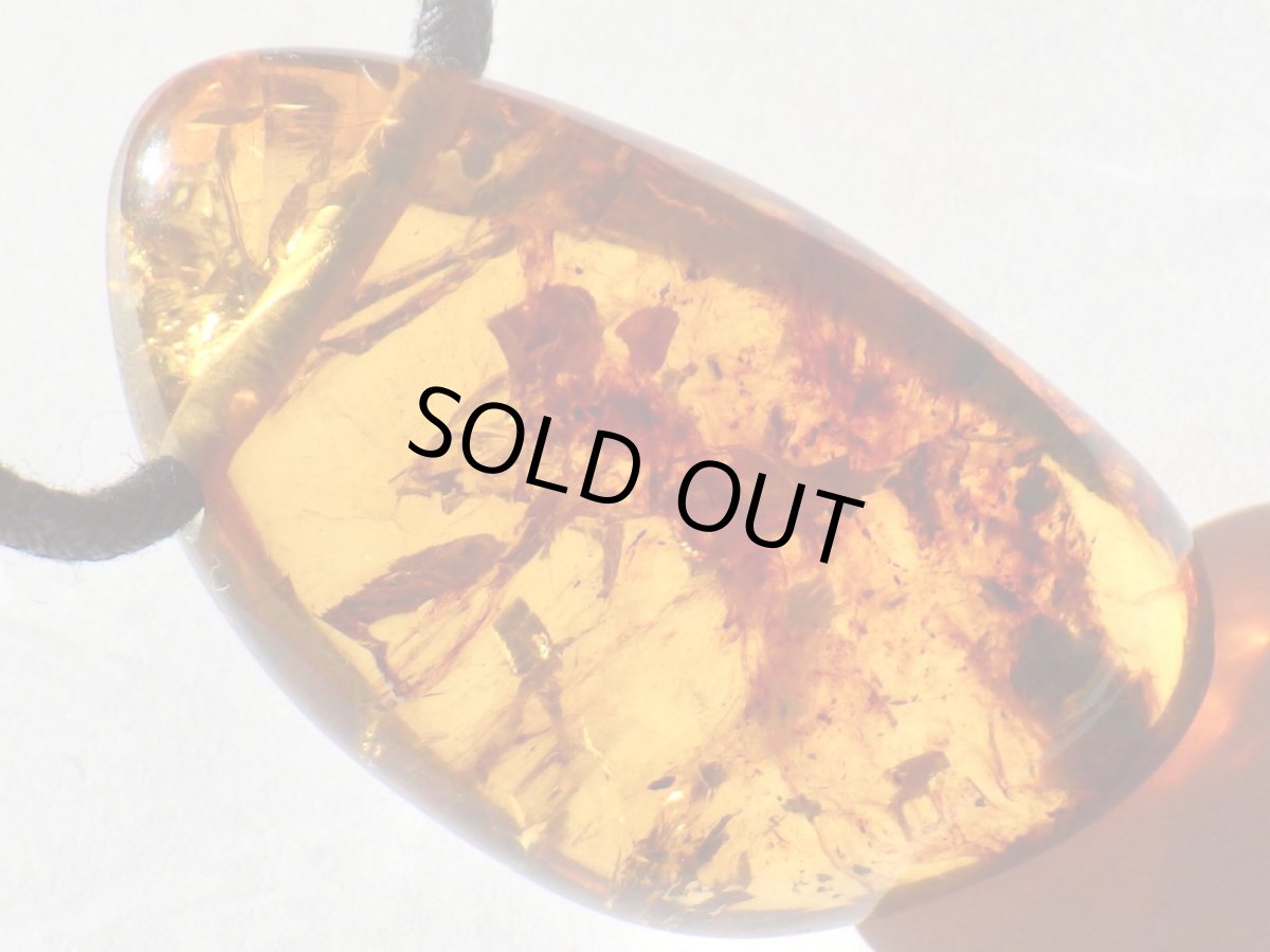 画像2: メキシコ産ブルーアンバーペンダントＣ (2)