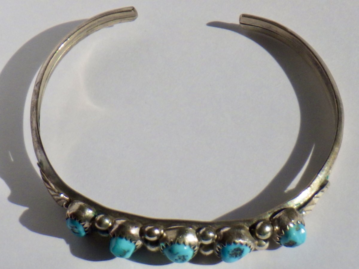 画像5: 925SVターコイズバングルＢ (5)