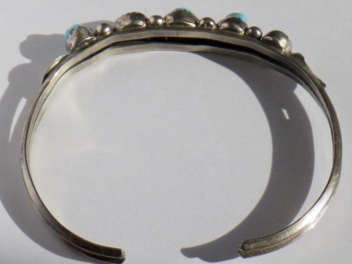 画像4: 925SVターコイズバングルＢ (4)