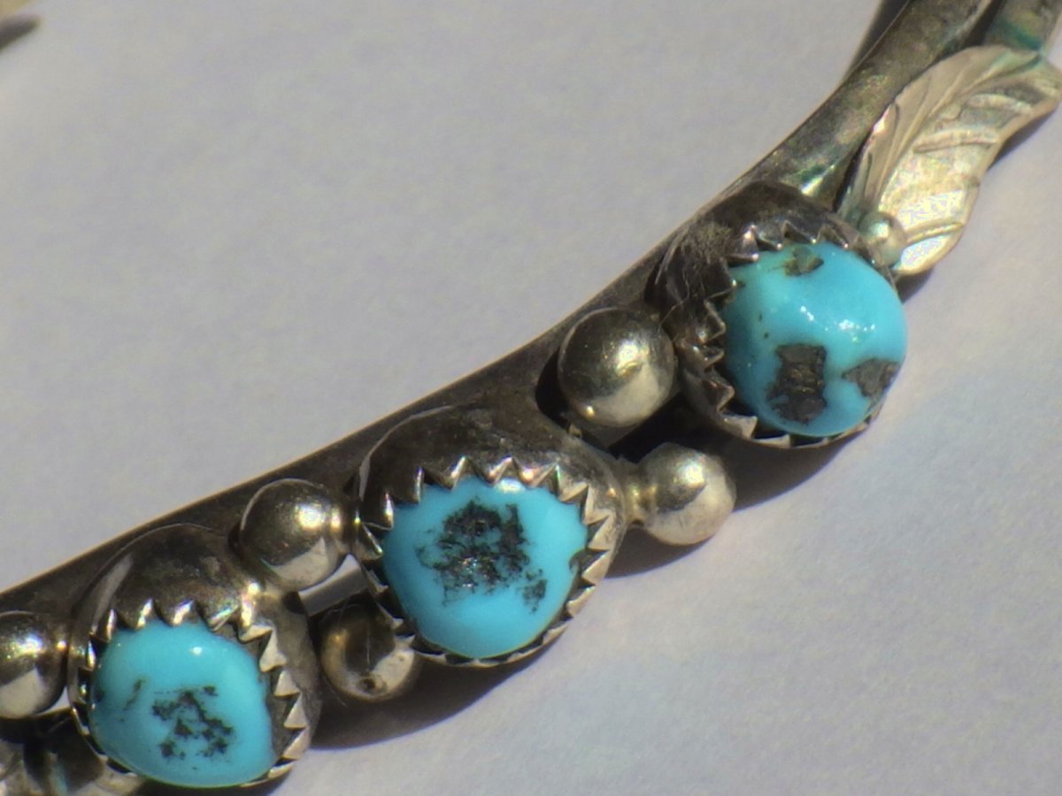 画像3: 925SVターコイズバングルＢ (3)