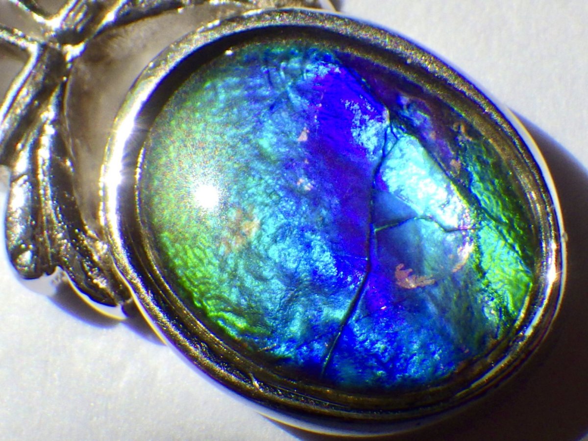 画像2: 925SVアンモライトペンダントＦ (2)