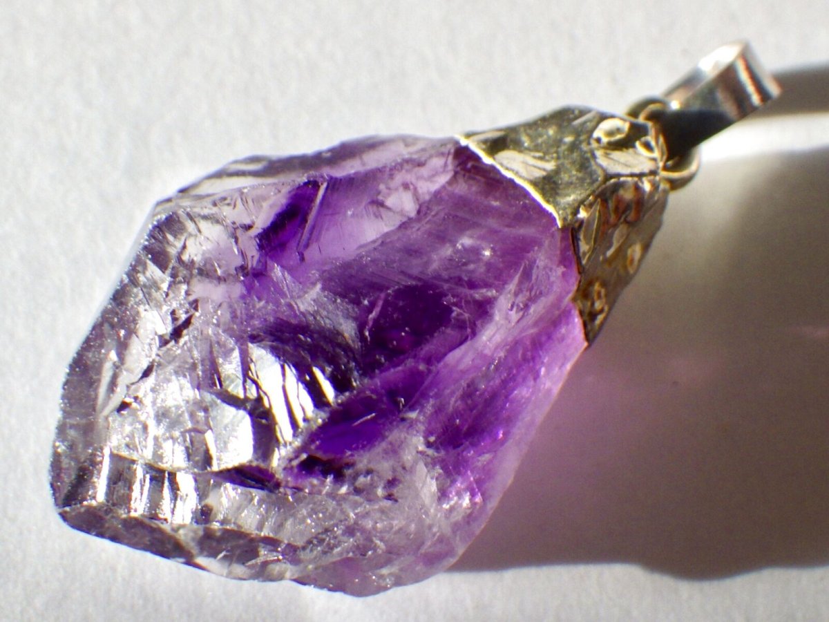 画像1: アメシスト原石ペンダントＡ (1)