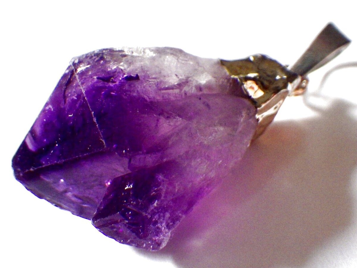 画像1: アメシスト原石ペンダントＣ (1)