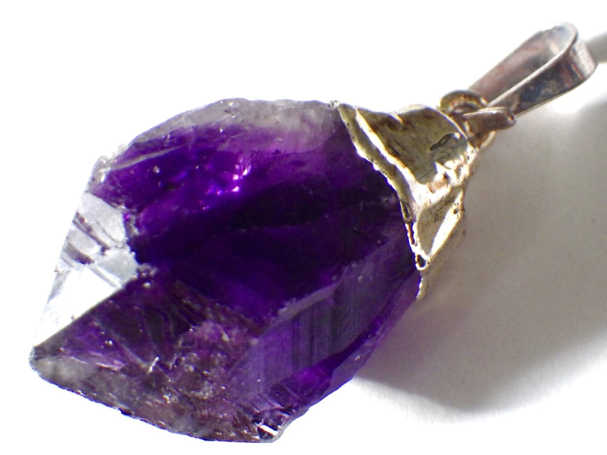 画像1: アメシスト原石ペンダントＢ (1)